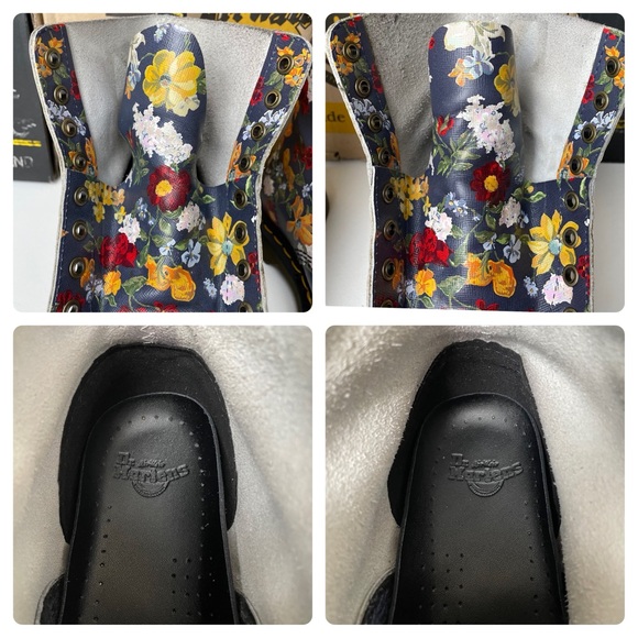 Dr. Martens 1460 Pascal Darcy Floral Print Navy Blue Leather Boho Boots UK 4 - Picture 15 of 17